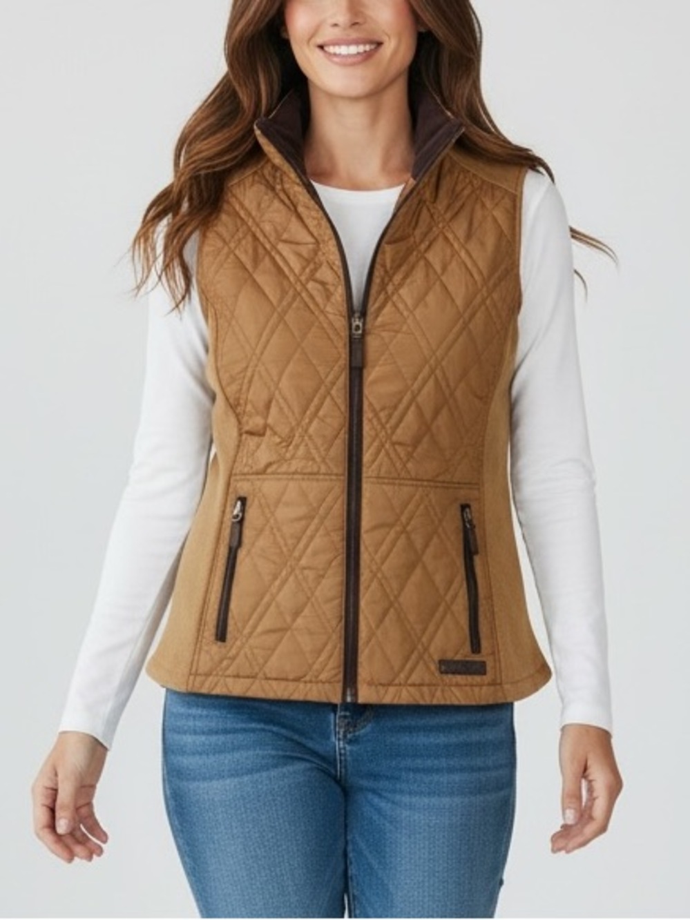 Bass Brown vest Jacket size M